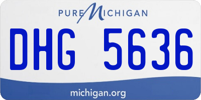 MI license plate DHG5636