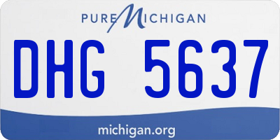 MI license plate DHG5637