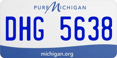 MI license plate DHG5638