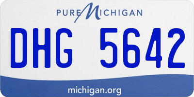 MI license plate DHG5642