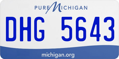 MI license plate DHG5643