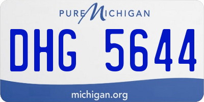 MI license plate DHG5644