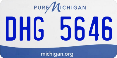 MI license plate DHG5646