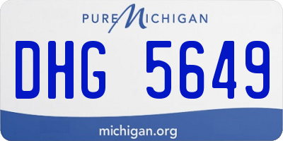 MI license plate DHG5649