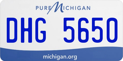 MI license plate DHG5650