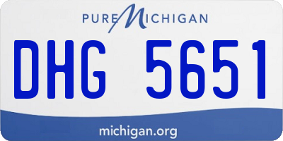 MI license plate DHG5651
