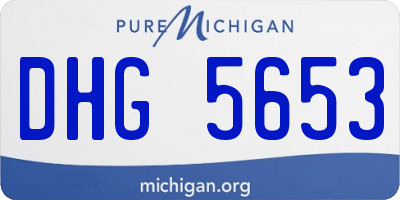MI license plate DHG5653
