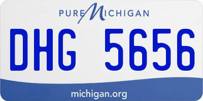MI license plate DHG5656