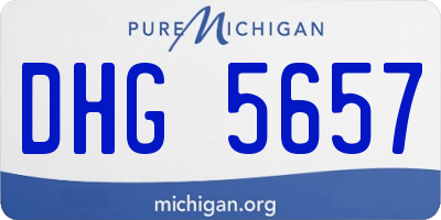 MI license plate DHG5657