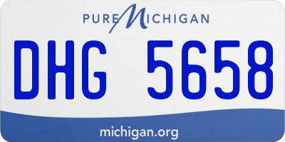 MI license plate DHG5658