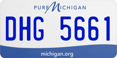 MI license plate DHG5661