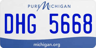 MI license plate DHG5668