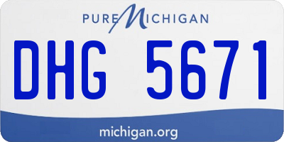 MI license plate DHG5671