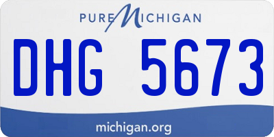 MI license plate DHG5673