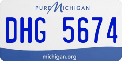 MI license plate DHG5674