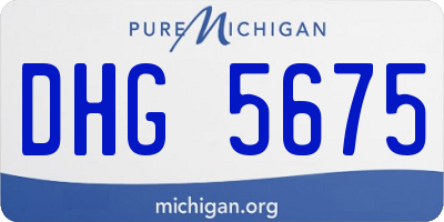 MI license plate DHG5675