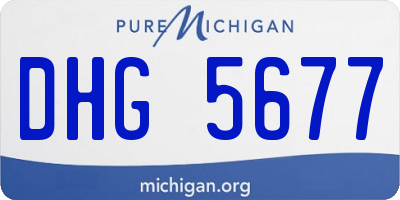 MI license plate DHG5677