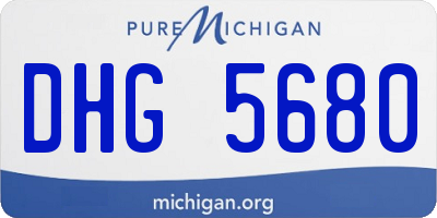 MI license plate DHG5680