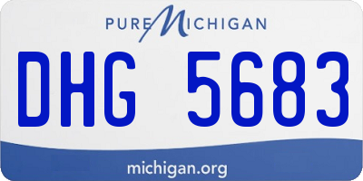 MI license plate DHG5683