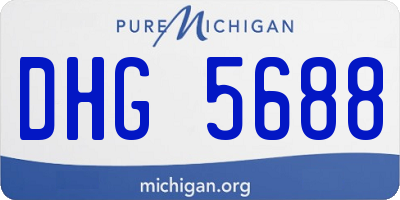 MI license plate DHG5688