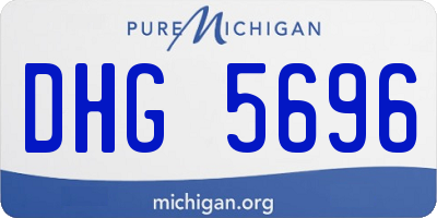 MI license plate DHG5696