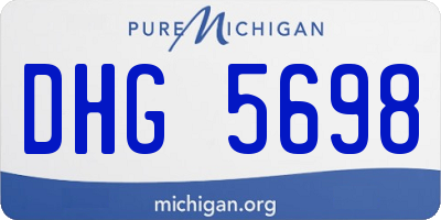 MI license plate DHG5698