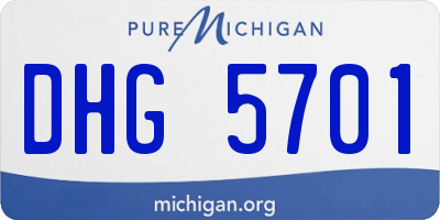 MI license plate DHG5701
