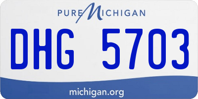 MI license plate DHG5703