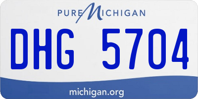 MI license plate DHG5704