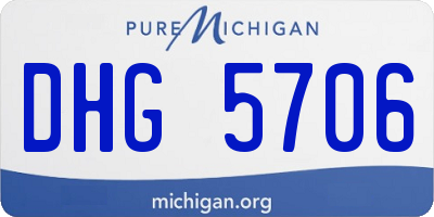MI license plate DHG5706