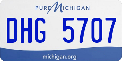 MI license plate DHG5707