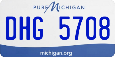 MI license plate DHG5708