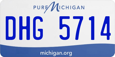 MI license plate DHG5714