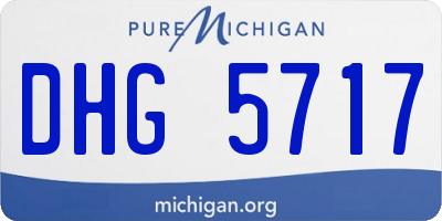 MI license plate DHG5717