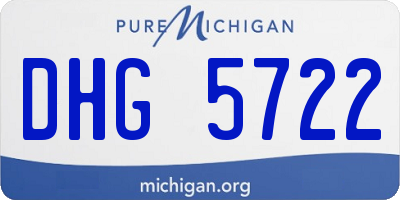 MI license plate DHG5722