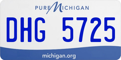 MI license plate DHG5725