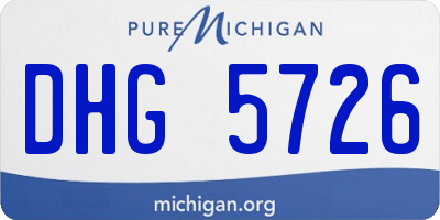 MI license plate DHG5726