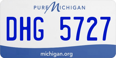 MI license plate DHG5727