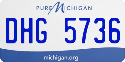 MI license plate DHG5736