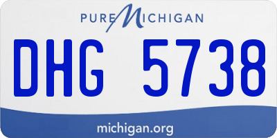 MI license plate DHG5738