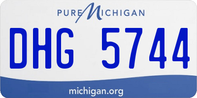 MI license plate DHG5744