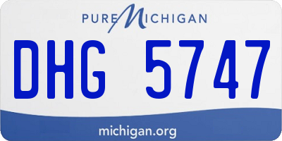 MI license plate DHG5747