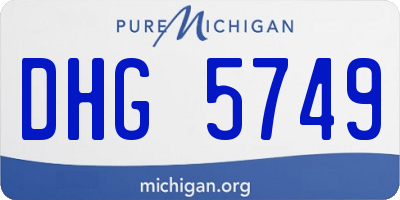 MI license plate DHG5749