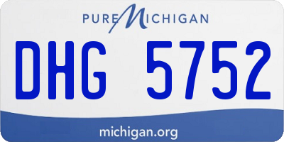 MI license plate DHG5752