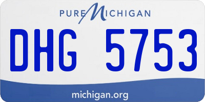 MI license plate DHG5753