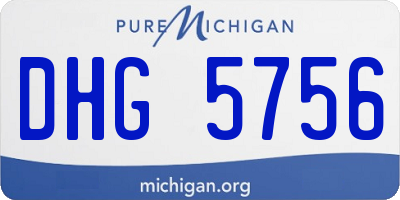 MI license plate DHG5756