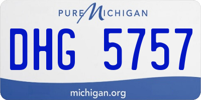 MI license plate DHG5757