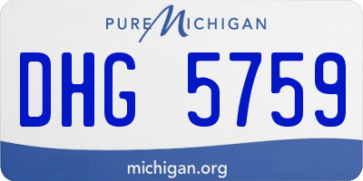 MI license plate DHG5759