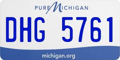 MI license plate DHG5761