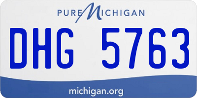 MI license plate DHG5763